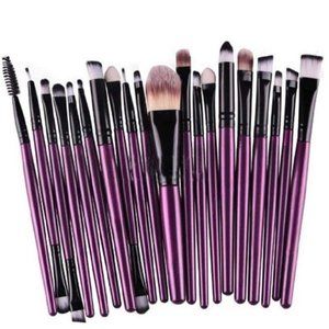 New 20pcs Professional Makeup Brush Set Purple